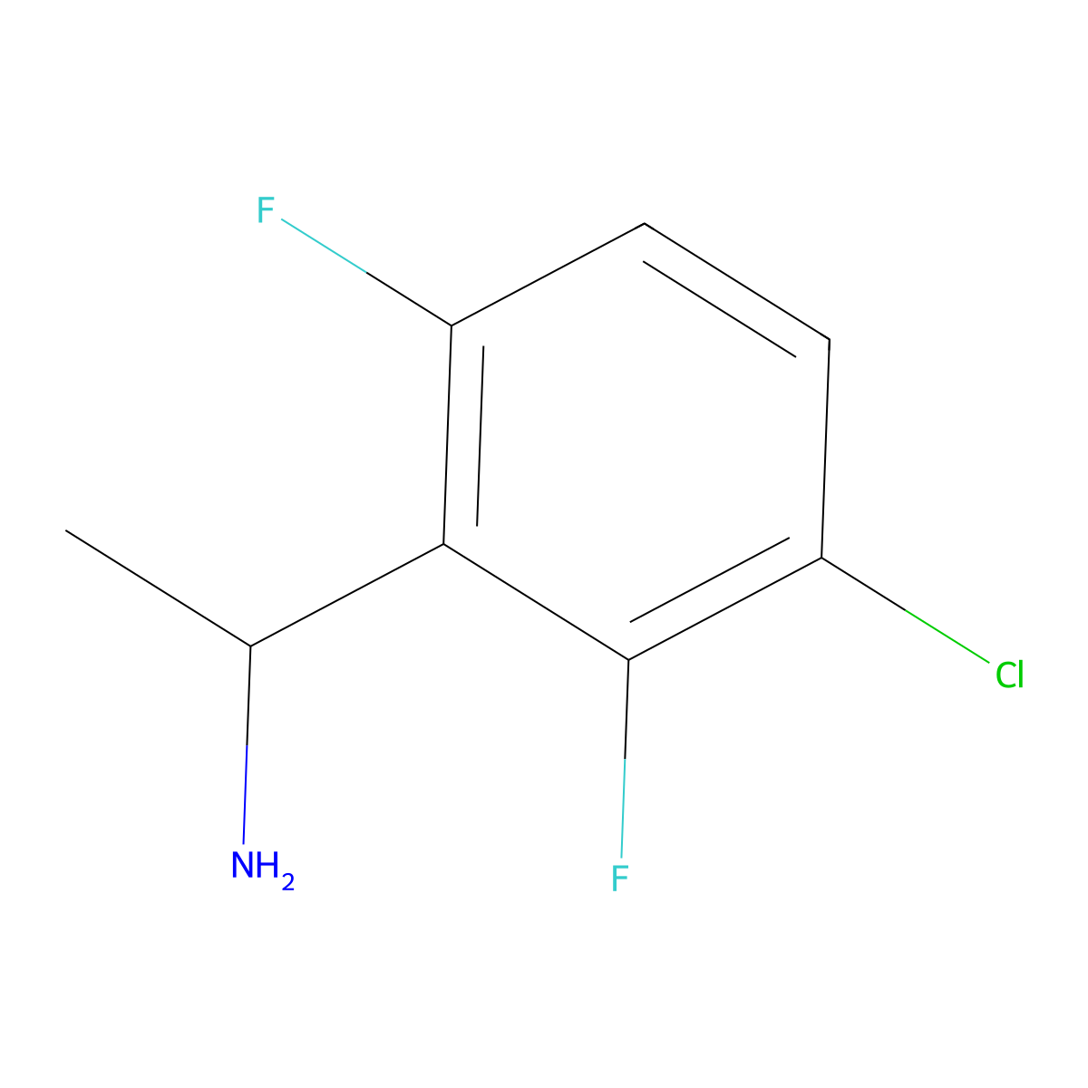 (1s)-1-(3-Chloro-2,6-difluorophenyl)ethan-1-amine molecular structure, CAS 1241678-16-9