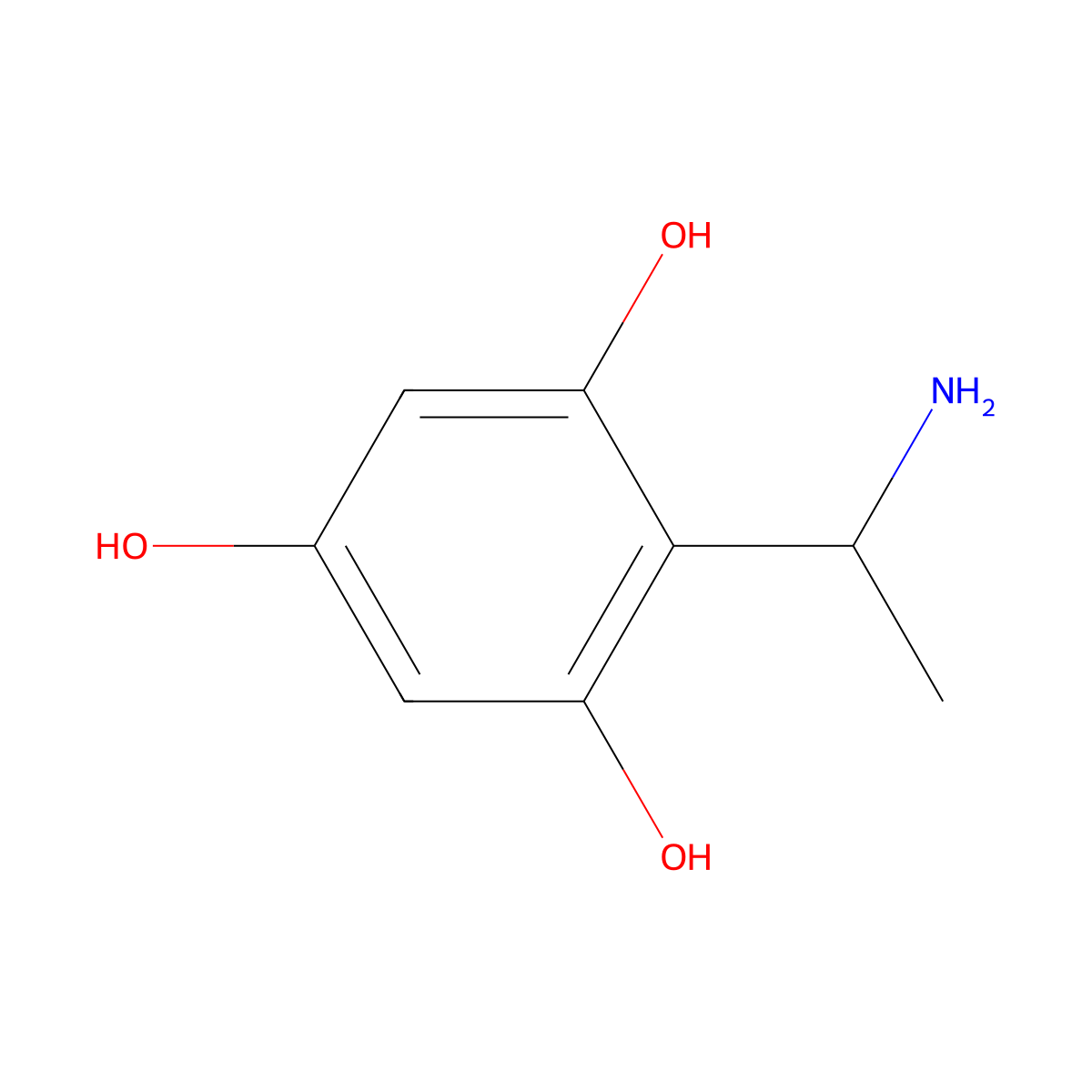 2-[(1S)-1-aminoethyl]benzene-1,3,5-triol molecular structure, CAS 1241678-28-3