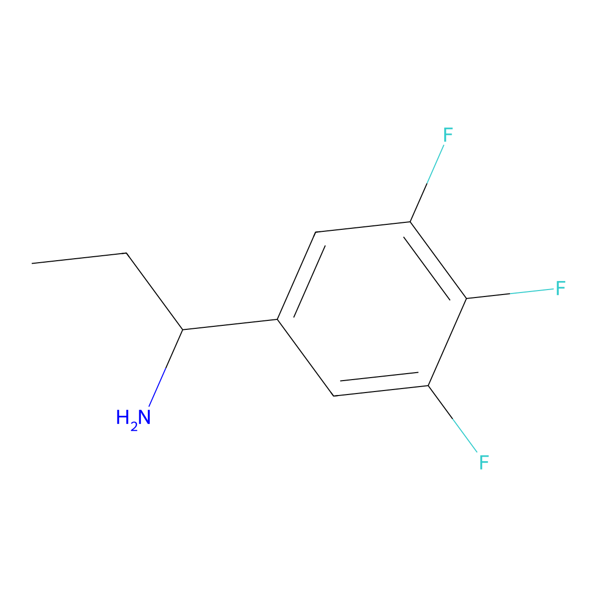 (R)-1-(3,4,5-Trifluorophenyl)propan-1-amine molecular structure, CAS 1241678-39-6