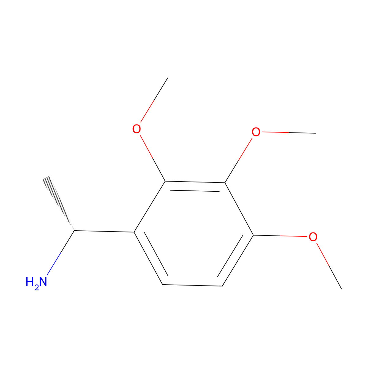 (1R)-1-(2,3,4-trimethoxyphenyl)ethan-1-amine molecular structure, CAS 1241679-44-6