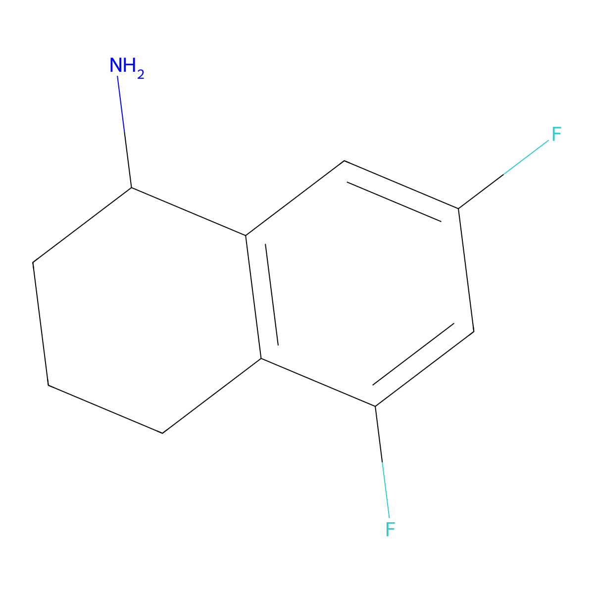 (S)-5,7-Difluoro-1,2,3,4-tetrahydronaphthalen-1-amine molecular structure, CAS 1241679-51-5