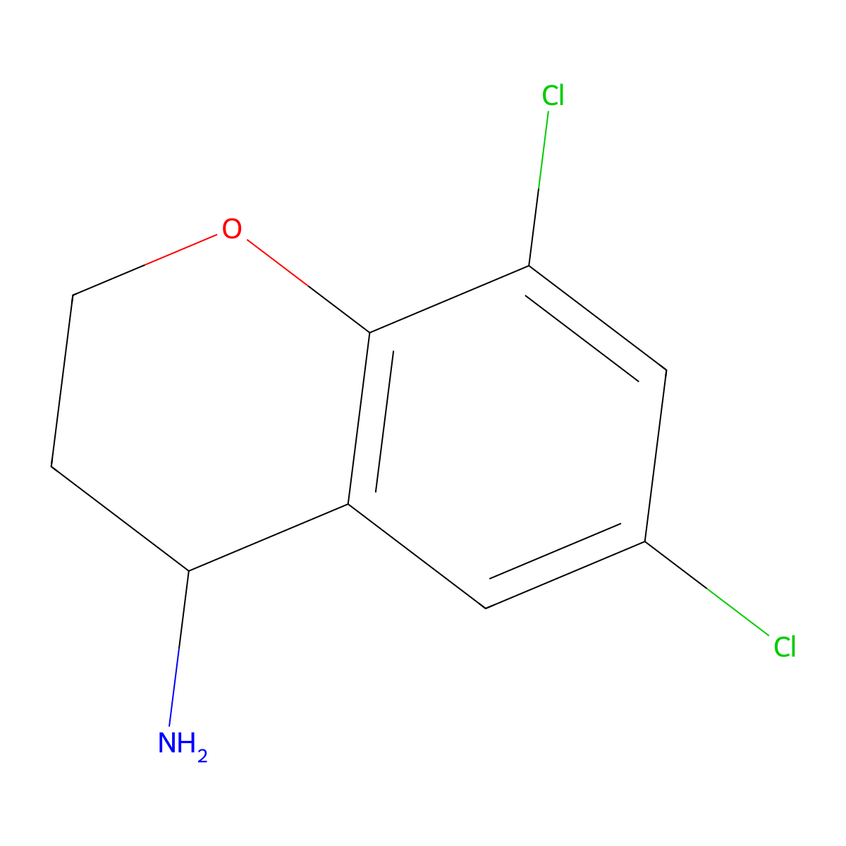 (S)-6,8-Dichlorochroman-4-amine molecular structure, CAS 1241679-54-8