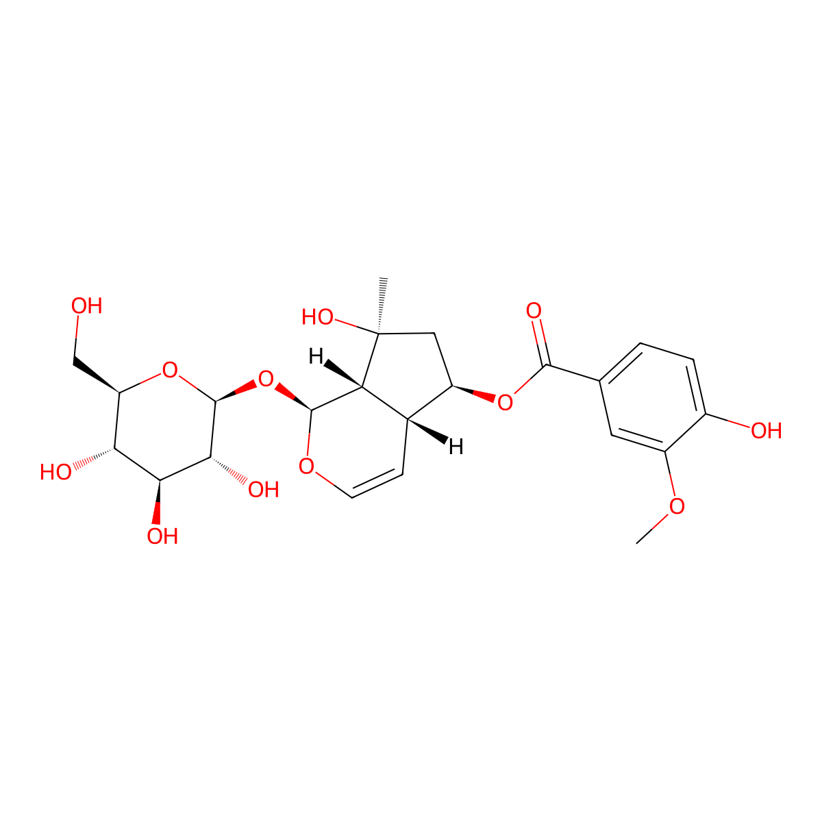 6-O-Vanilloylajugol molecular structure, CAS 124168-04-3