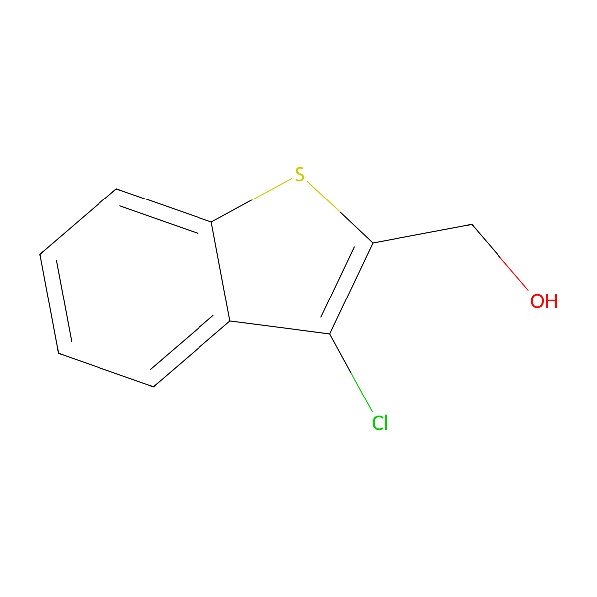 (3-Chloro-1-benzothien-2-yl)methanol molecular structure, CAS 124168-55-4