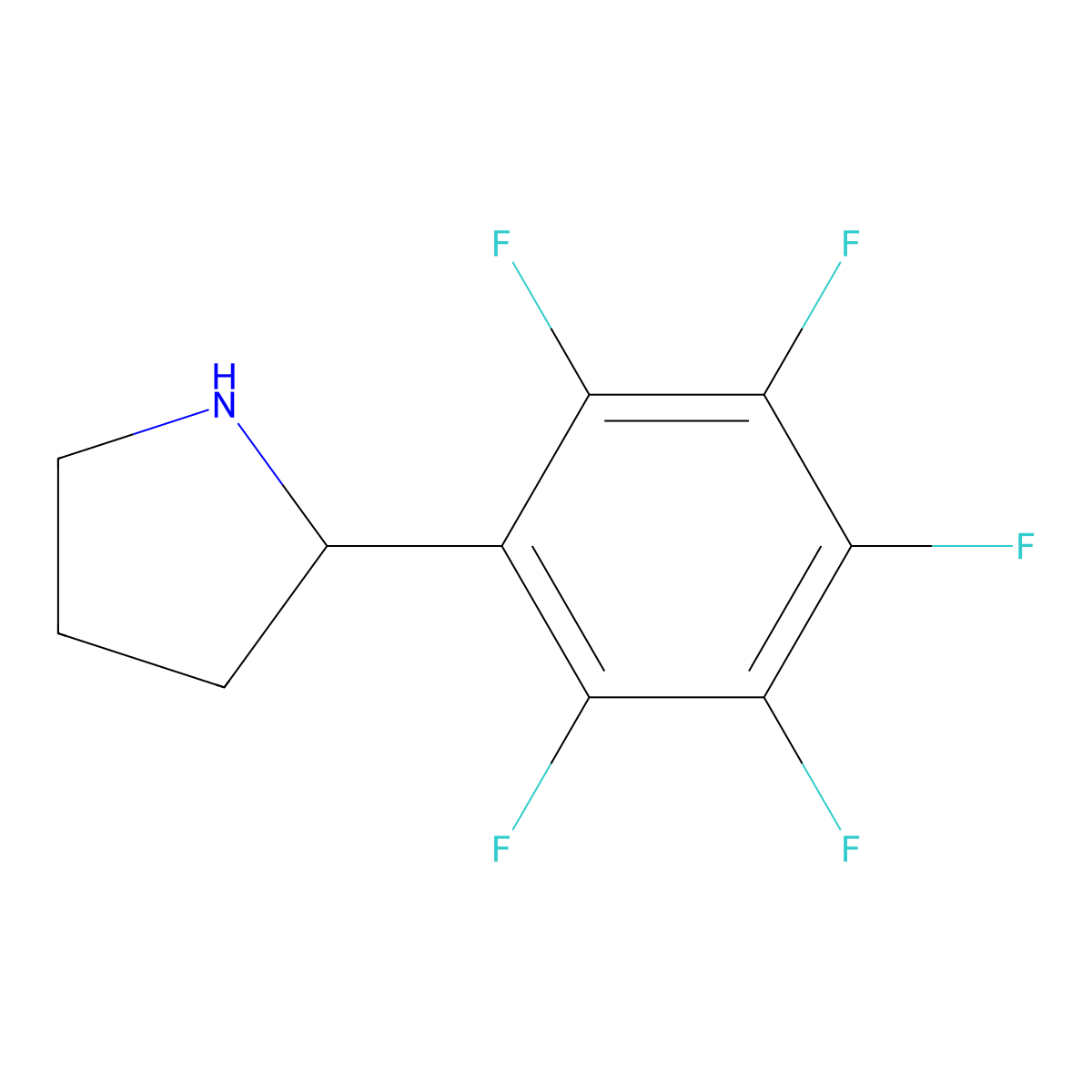 (R)-2-(Perfluorophenyl)pyrrolidine molecular structure, CAS 1241680-02-3
