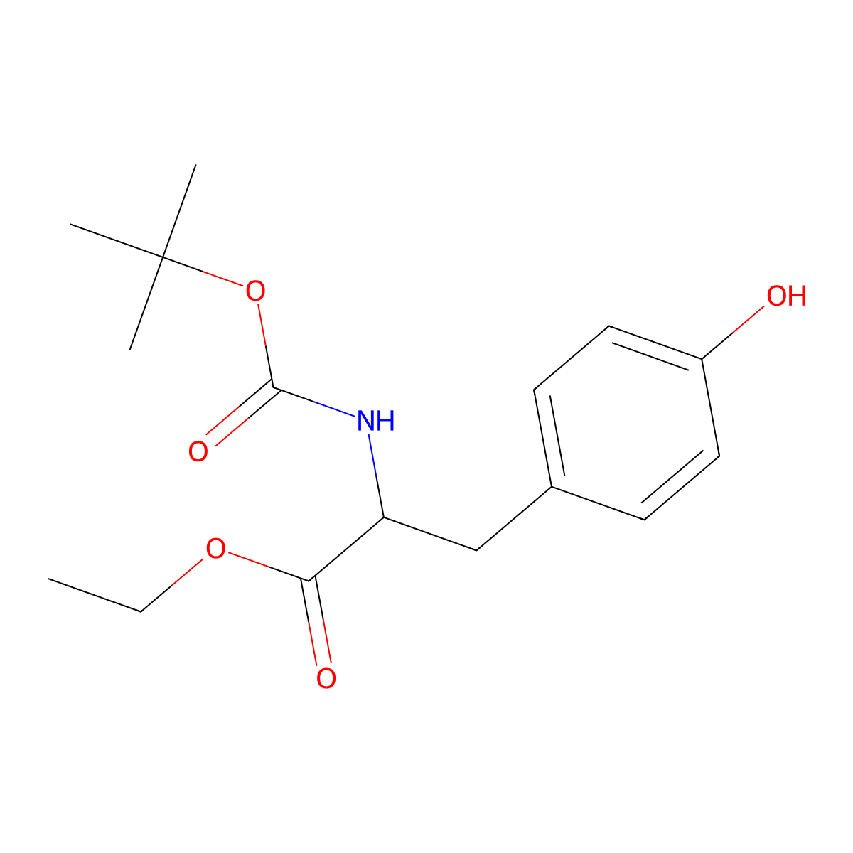 Boc-D-Tyr-Oet molecular structure, CAS 1241680-28-3