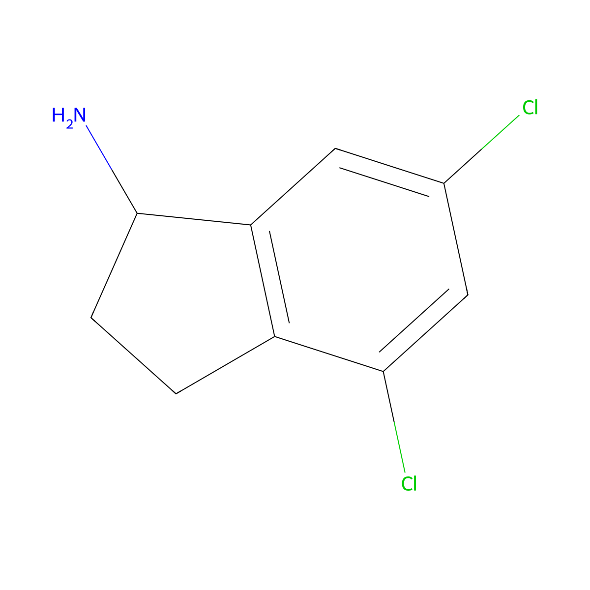 (S)-4,6-Dichloro-2,3-dihydro-1H-inden-1-amine molecular structure, CAS 1241680-66-9