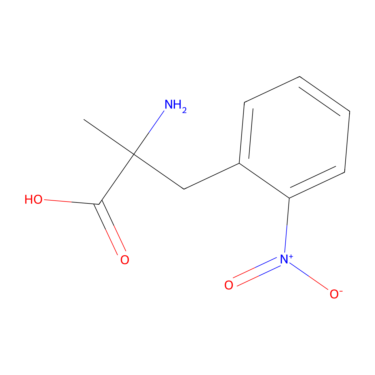 (S)-2-Amino-2-methyl-3-(2-nitrophenyl)propanoic acid molecular structure, CAS 1241680-71-6
