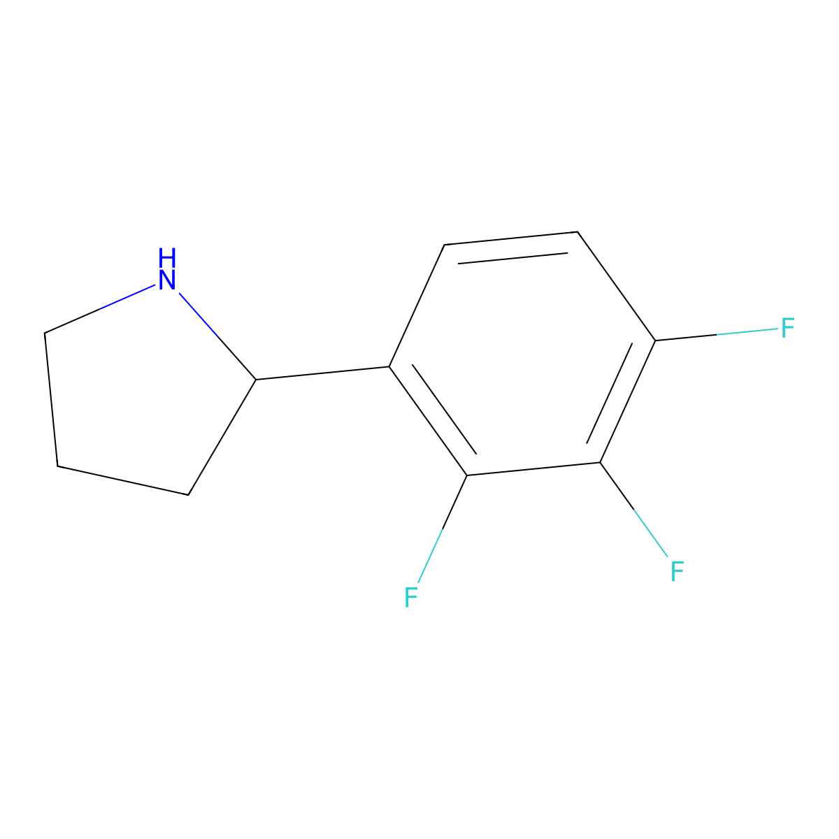 (2S)-2-(2,3,4-Trifluorophenyl)pyrrolidine molecular structure, CAS 1241680-74-9