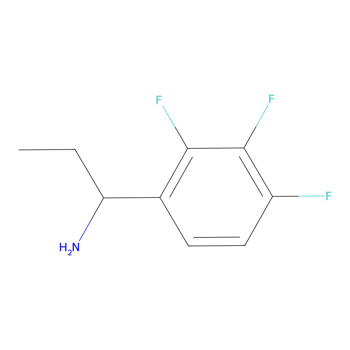 (S)-1-(2,3,4-Trifluorophenyl)propan-1-amine molecular structure, CAS 1241681-26-4