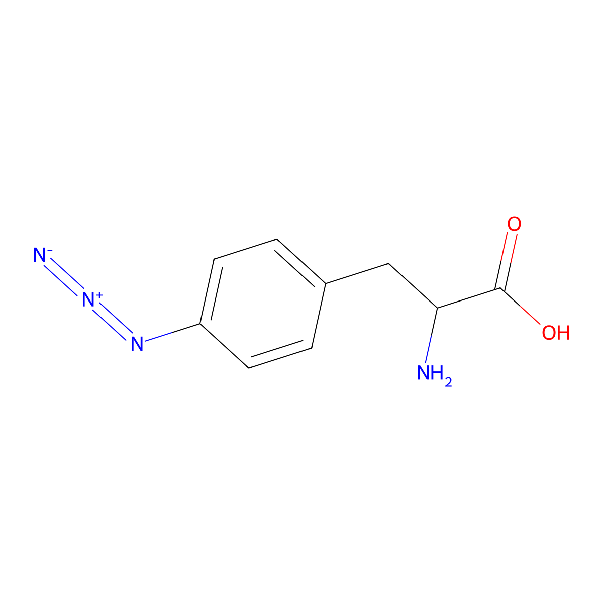 4-Azido-D-phenylalanine molecular structure, CAS 1241681-80-0
