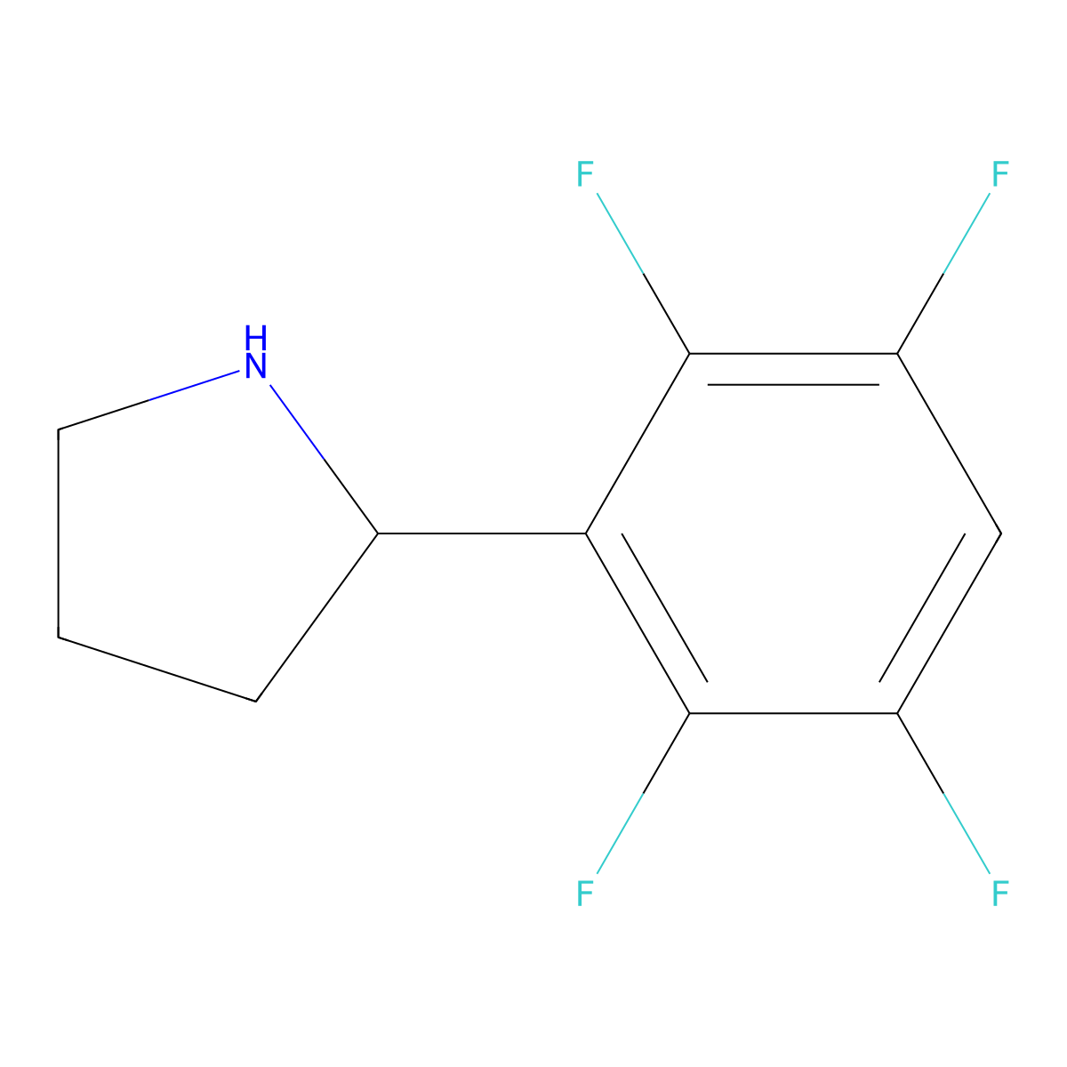 (S)-2-(2,3,5,6-Tetrafluorophenyl)pyrrolidine molecular structure, CAS 1241682-03-0