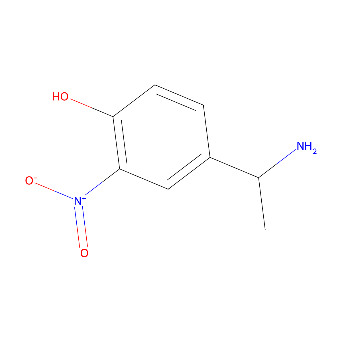 4-[(1S)-1-Aminoethyl]-2-nitrophenol molecular structure, CAS 1241682-06-3