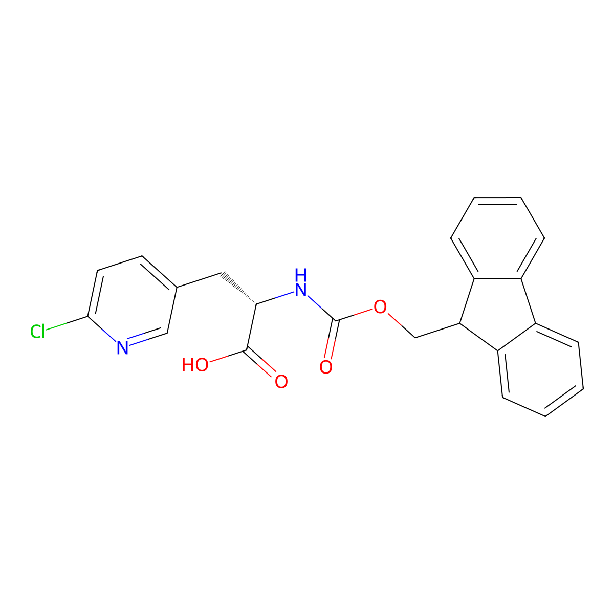 Fmoc-L-5-Pal(2Cl)-OH molecular structure, CAS 1241683-12-4