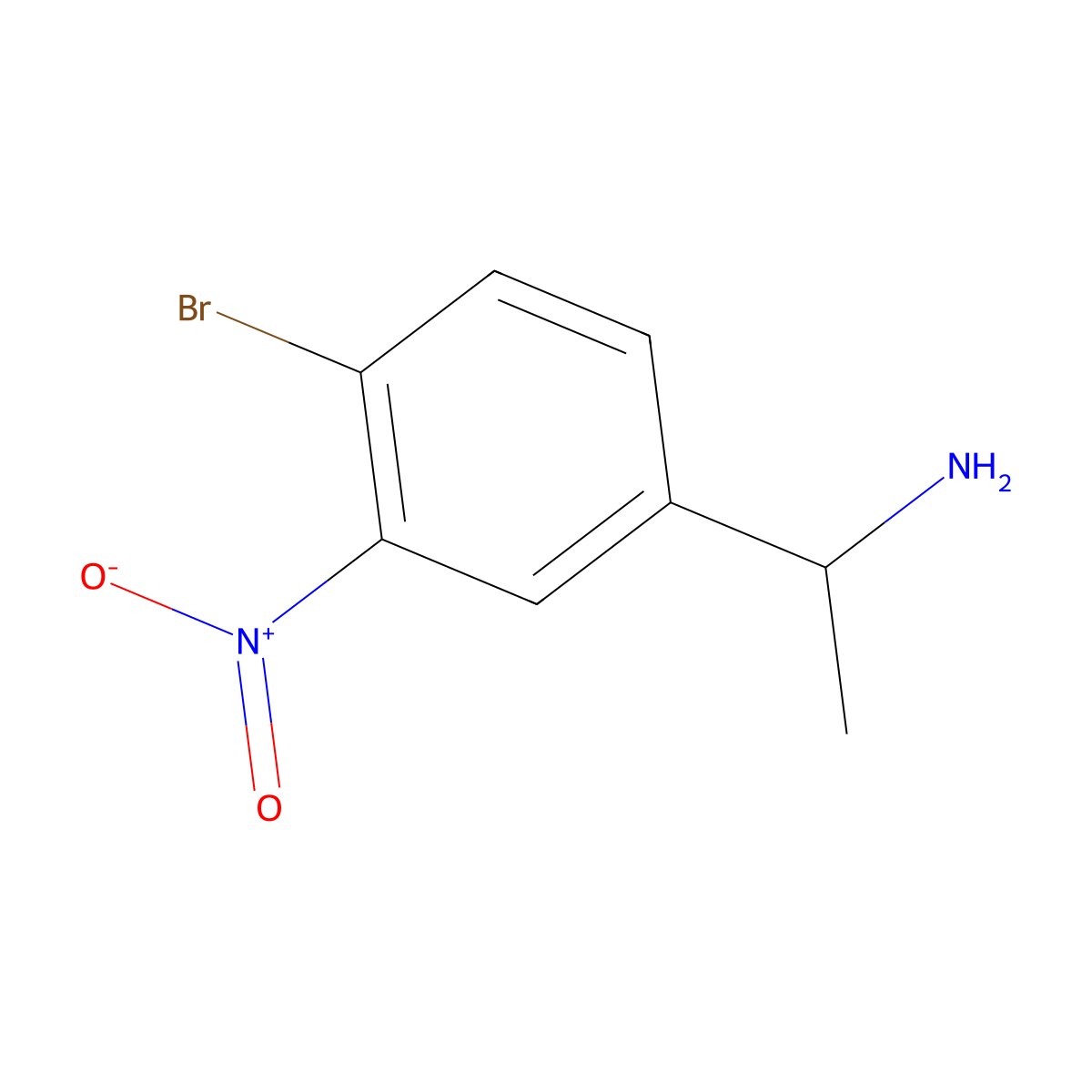 (1R)-1-(4-bromo-3-nitrophenyl)ethan-1-amine molecular structure, CAS 1241683-24-8