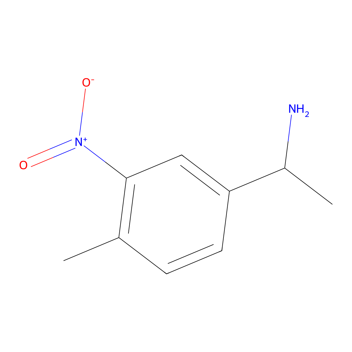 (1R)-1-(4-methyl-3-nitrophenyl)ethan-1-amine molecular structure, CAS 1241683-46-4