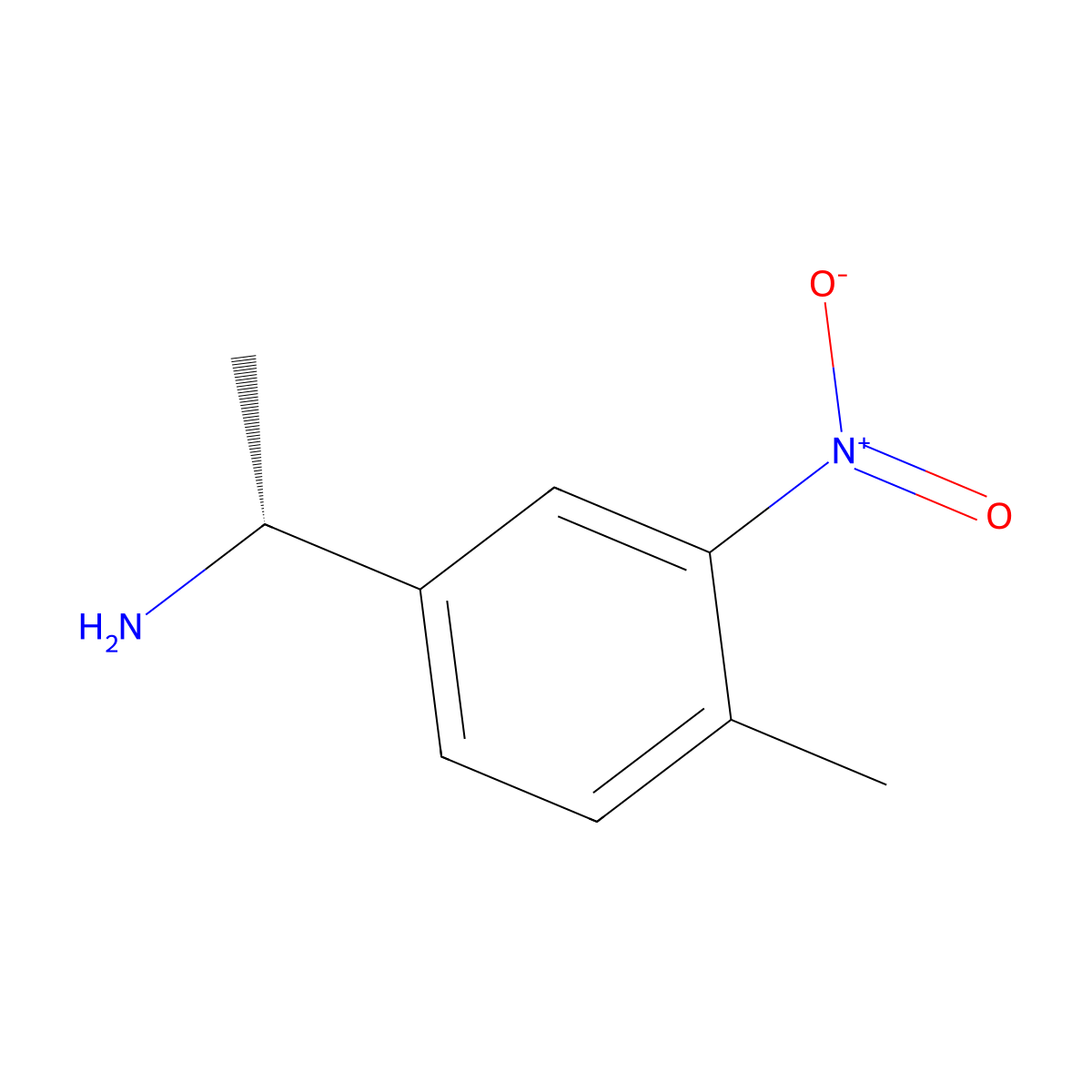 (1R)-1-(4-methyl-3-nitrophenyl)ethan-1-amine molecular structure, CAS 1241683-46-4