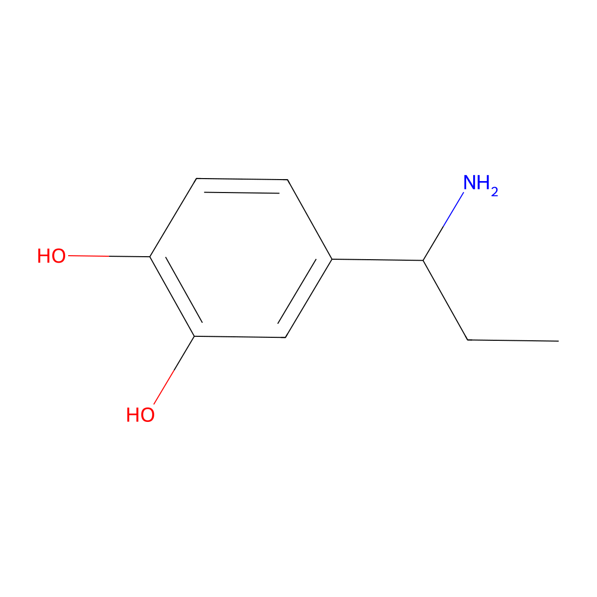 (S)-4-(1-Aminopropyl)benzene-1,2-diol molecular structure, CAS 1241683-79-3