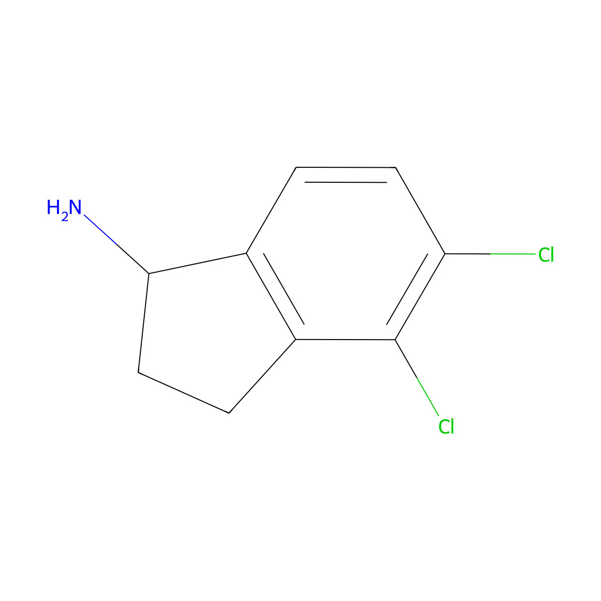 (S)-4,5-Dichloro-2,3-dihydro-1H-inden-1-amine molecular structure, CAS 1241683-87-3