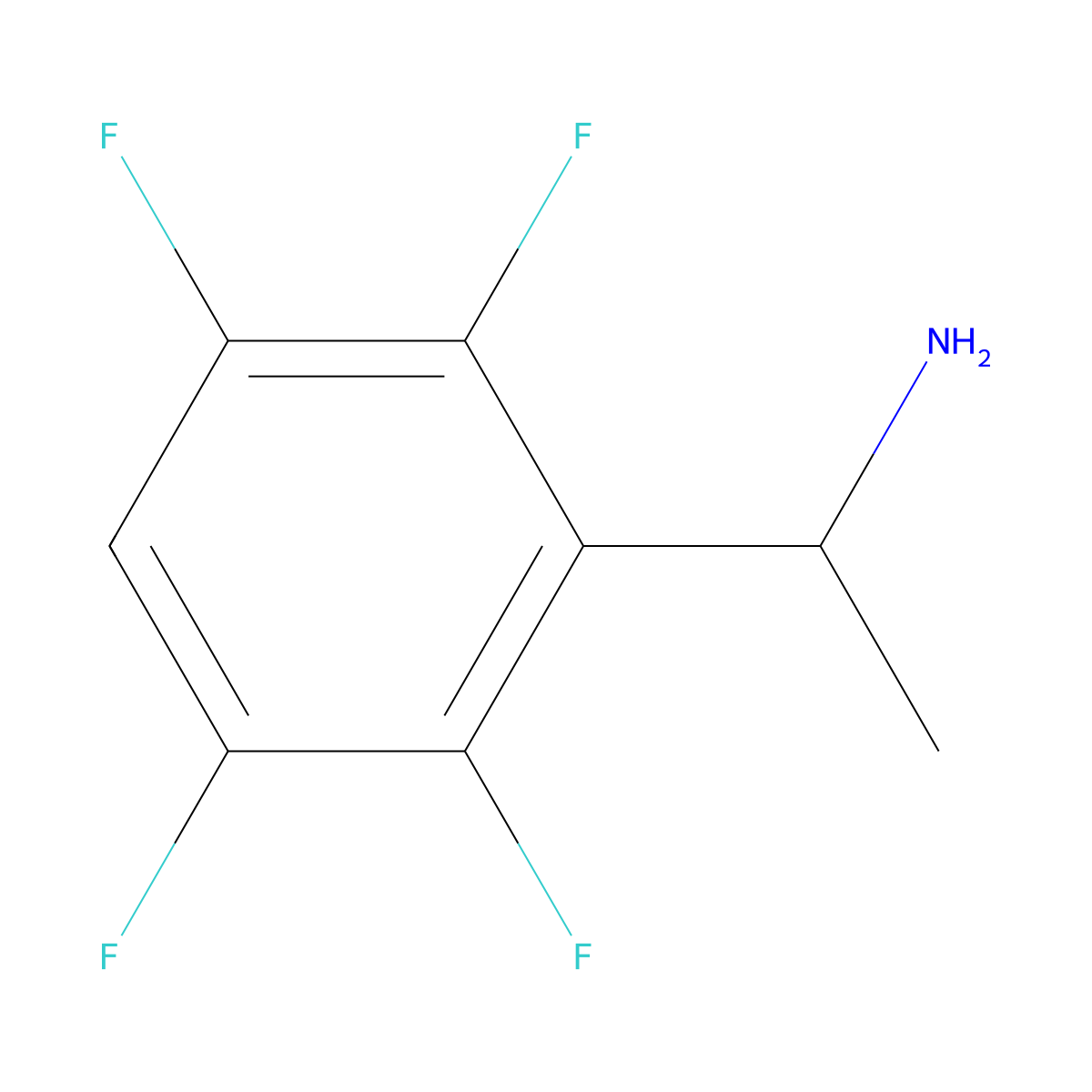 (1S)-1-(2,3,5,6-tetrafluorophenyl)ethan-1-amine molecular structure, CAS 1241683-91-9