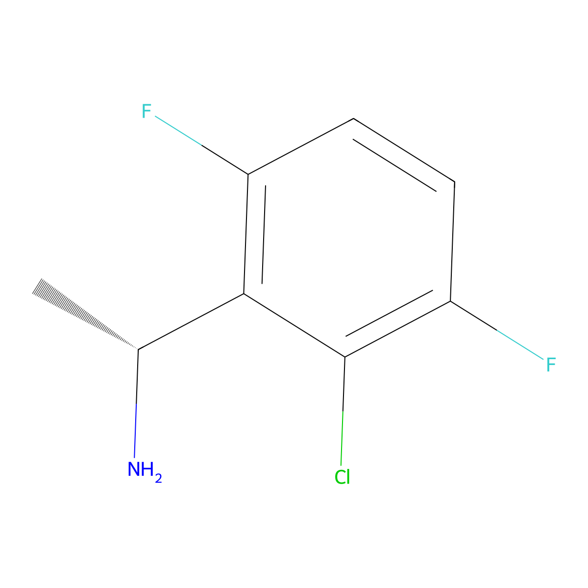 (1R)-1-(2-Chloro-3,6-difluorophenyl)ethylamine molecular structure, CAS 1241683-95-3