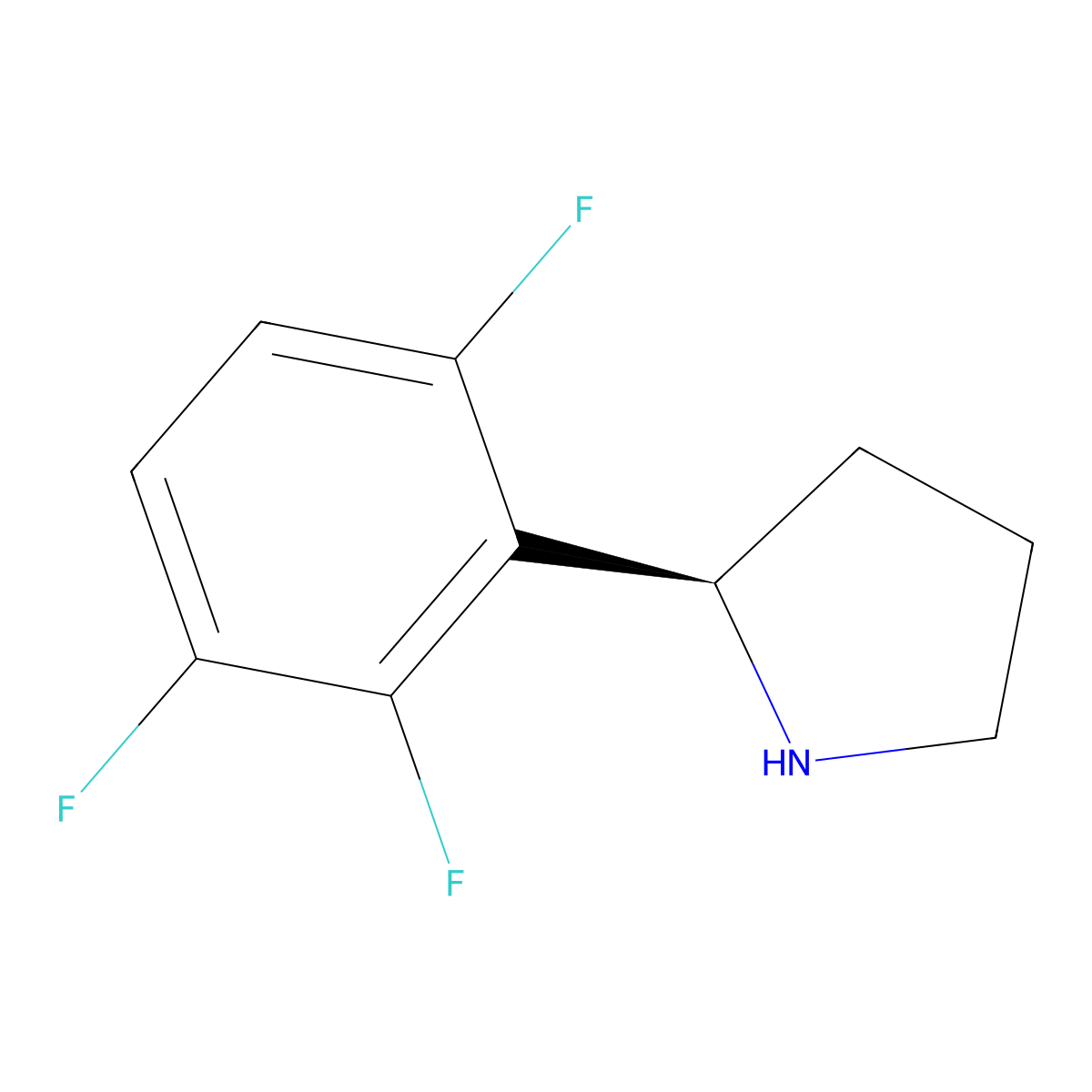 (R)-2-(2,3,6-Trifluorophenyl)pyrrolidine molecular structure, CAS 1241683-98-6