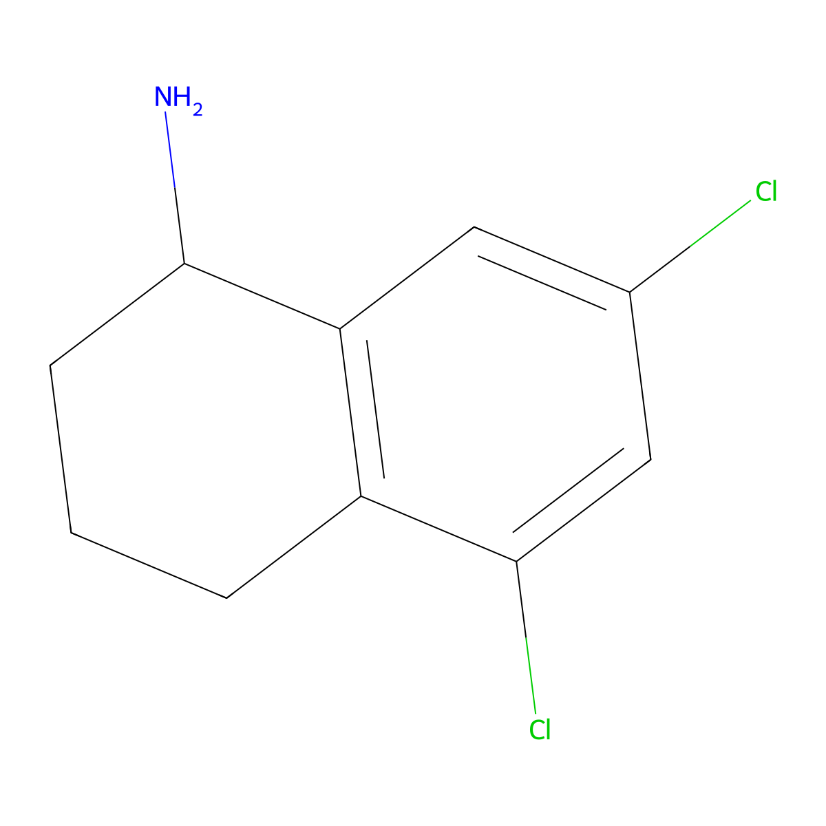 (S)-5,7-Dichloro-1,2,3,4-tetrahydronaphthalen-1-amine molecular structure, CAS 1241684-15-0