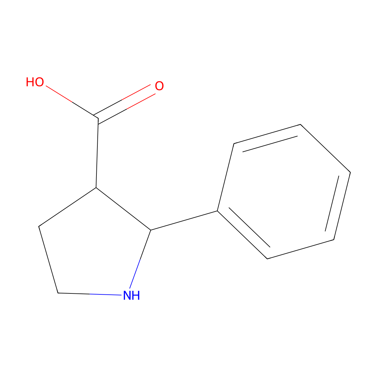 (2S,3R)-2-Phenylpyrrolidine-3-carboxylic acid molecular structure, CAS 1241684-17-2