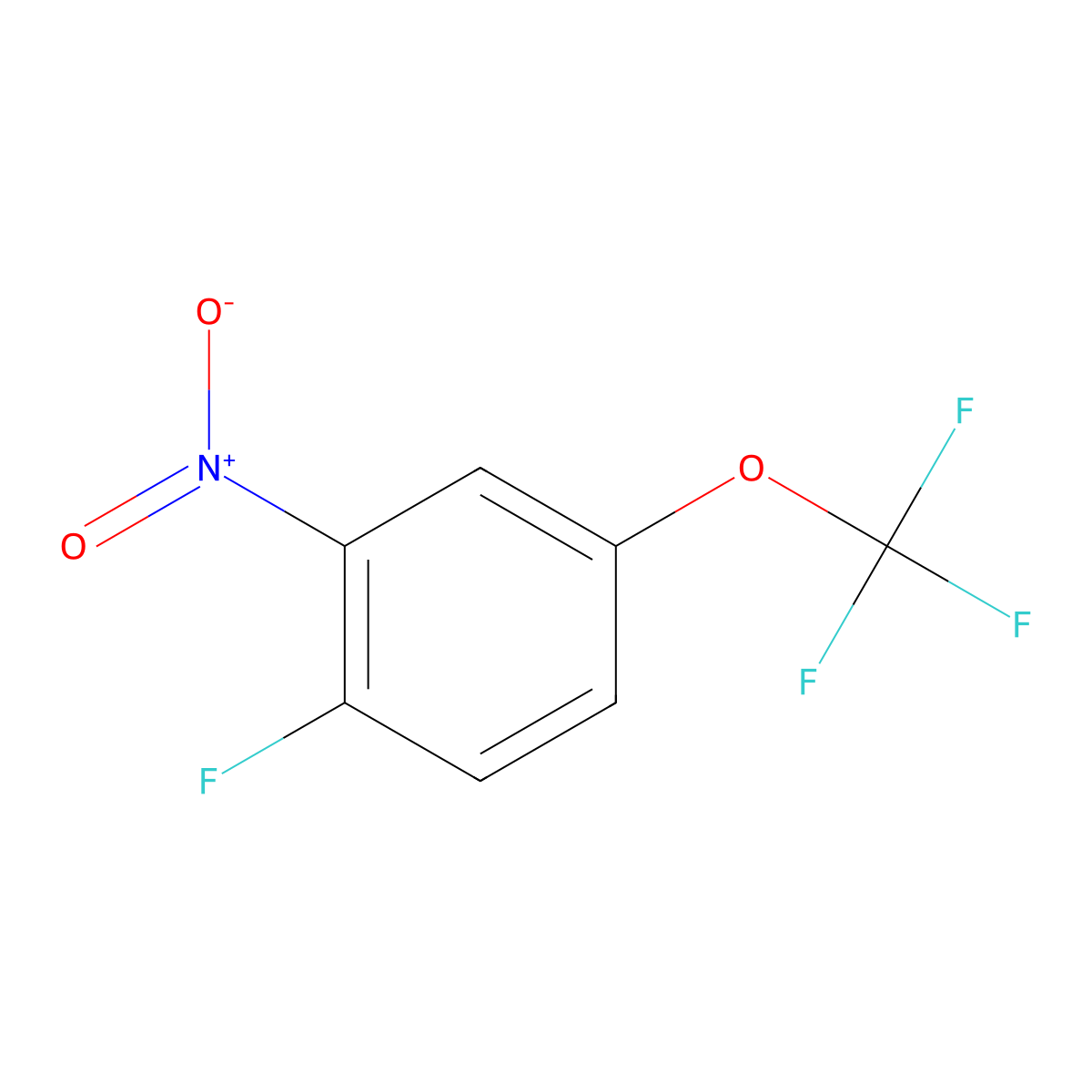 1-Fluoro-2-nitro-4-(trifluoromethoxy)benzene molecular structure, CAS 124170-06-5