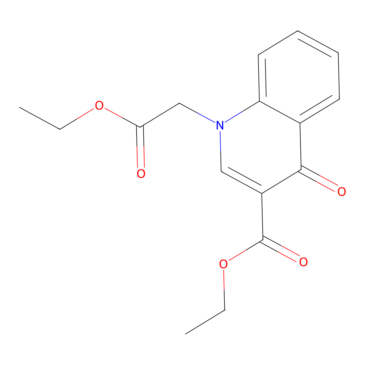 Ethyl 1-(2-ethoxy-2-oxoethyl)-4-oxo-1,4-dihydroquinoline-3-carboxylate molecular structure, CAS 1241719-18-5