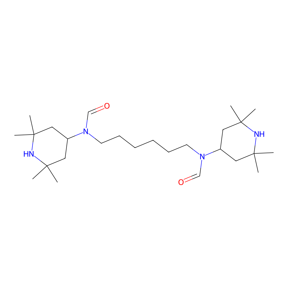 Formamide, N,N'-1,6-hexanediylbis(N-(2,2,6,6-tetramethyl-4-piperidinyl)- molecular structure, CAS 124172-53-8