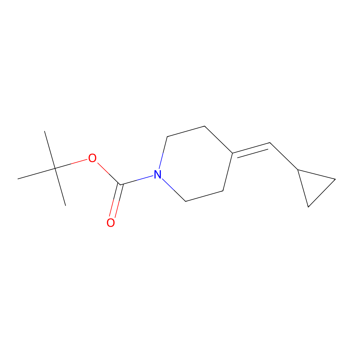 Tert-butyl 4-(cyclopropylmethylene)piperidine-1-carboxylate molecular structure, CAS 1241725-69-8