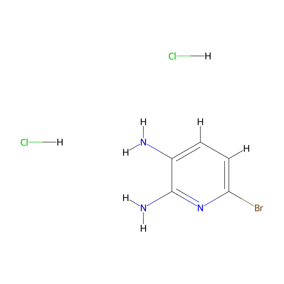 6-Bromopyridine-2,3-diamine dihydrochloride molecular structure, CAS 1241725-95-0