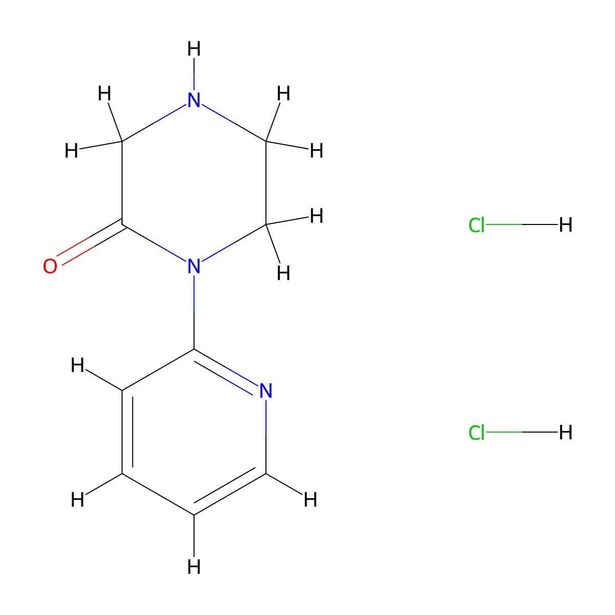 1-(Pyridin-2-yl)piperazin-2-one dihydrochloride molecular structure, CAS 1241726-00-0