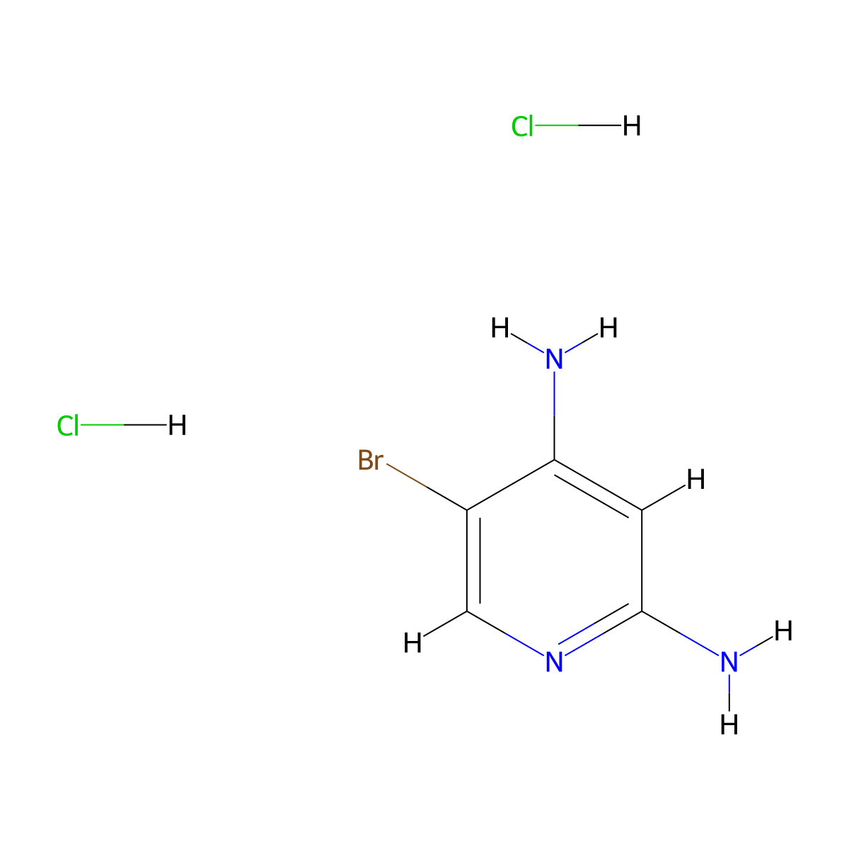 5-Bromopyridine-2,4-diamine dihydrochloride molecular structure, CAS 1241726-02-2