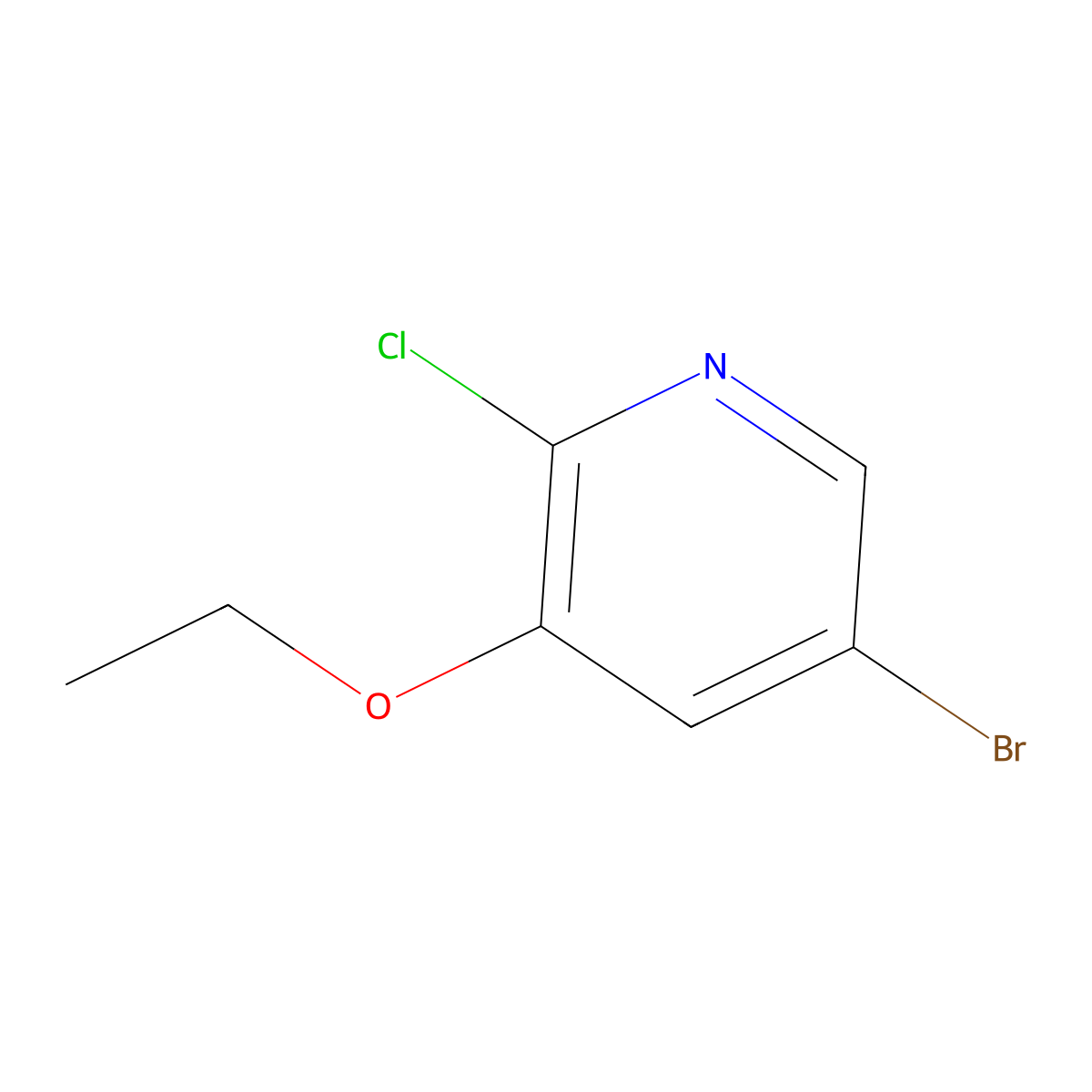 5-Bromo-2-chloro-3-ethoxypyridine molecular structure, CAS 1241752-29-3