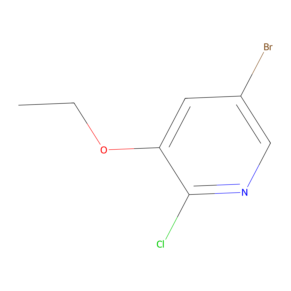 5-Bromo-2-chloro-3-ethoxypyridine molecular structure, CAS 1241752-29-3