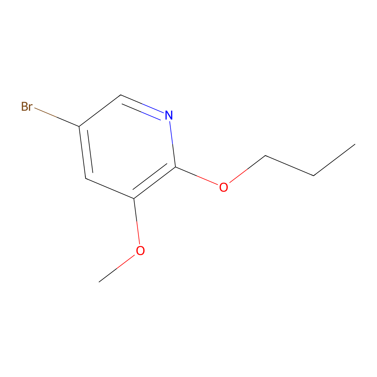 5-Bromo-3-methoxy-2-propoxypyridine molecular structure, CAS 1241752-32-8