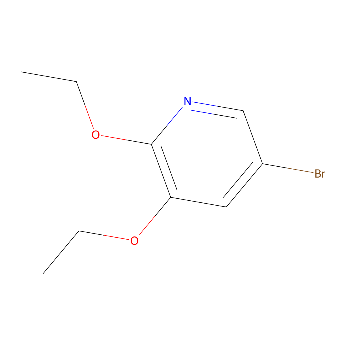5-Bromo-2,3-diethoxypyridine molecular structure, CAS 1241752-35-1