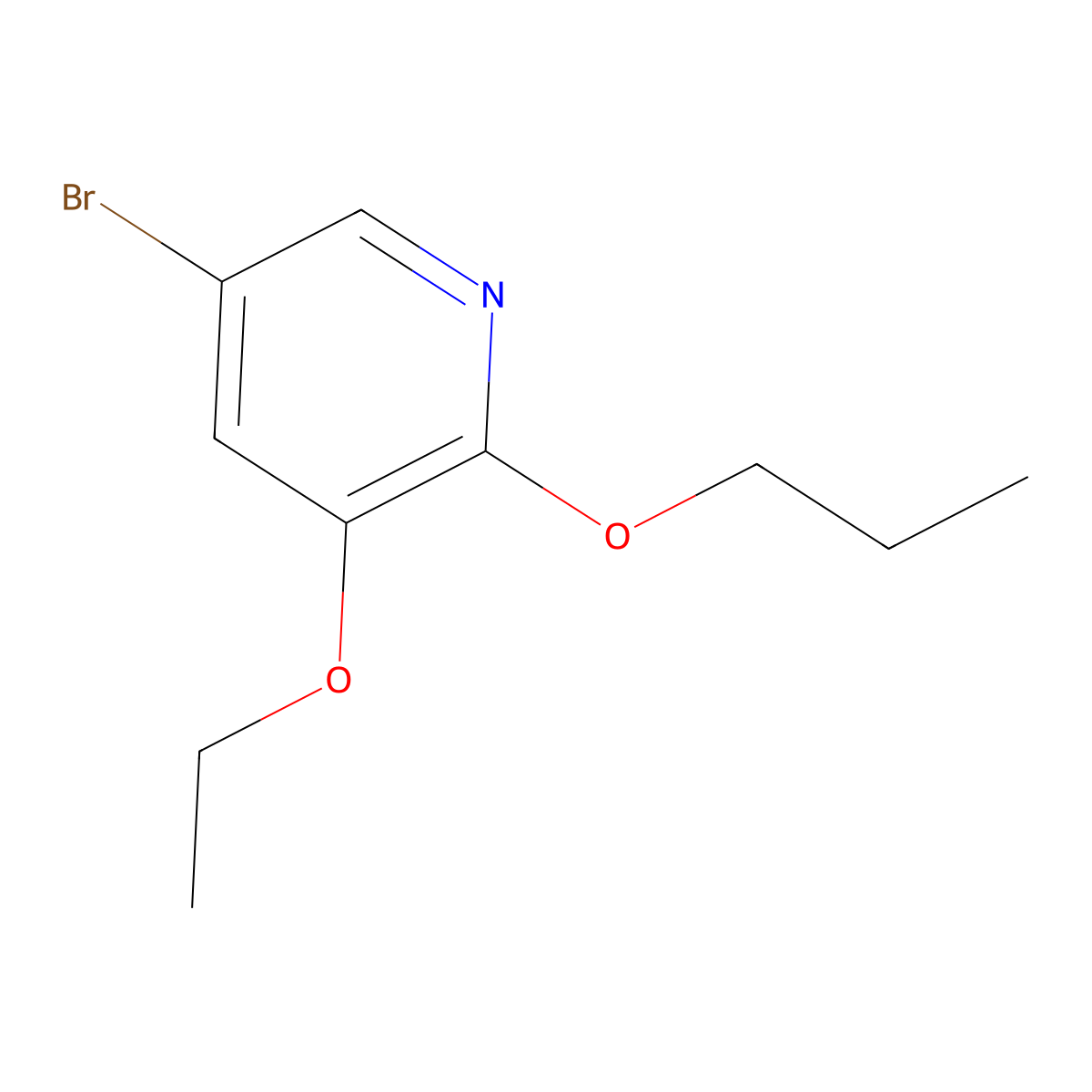 5-Bromo-3-ethoxy-2-propoxypyridine molecular structure, CAS 1241752-37-3