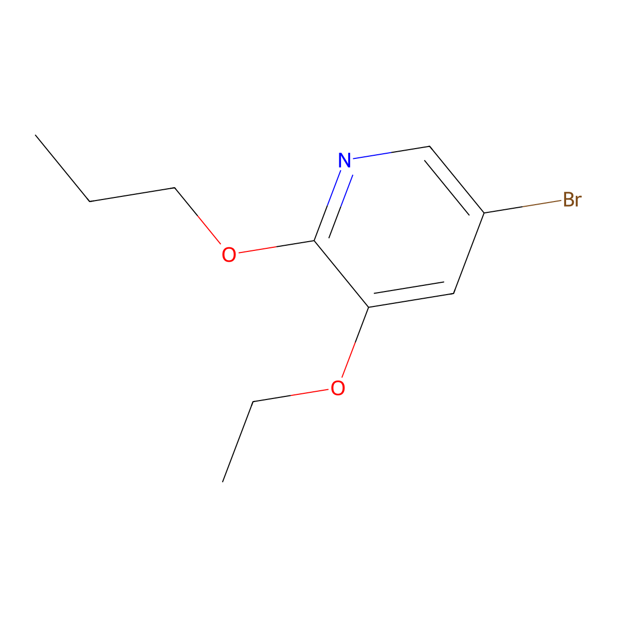 5-Bromo-3-ethoxy-2-propoxypyridine molecular structure, CAS 1241752-37-3