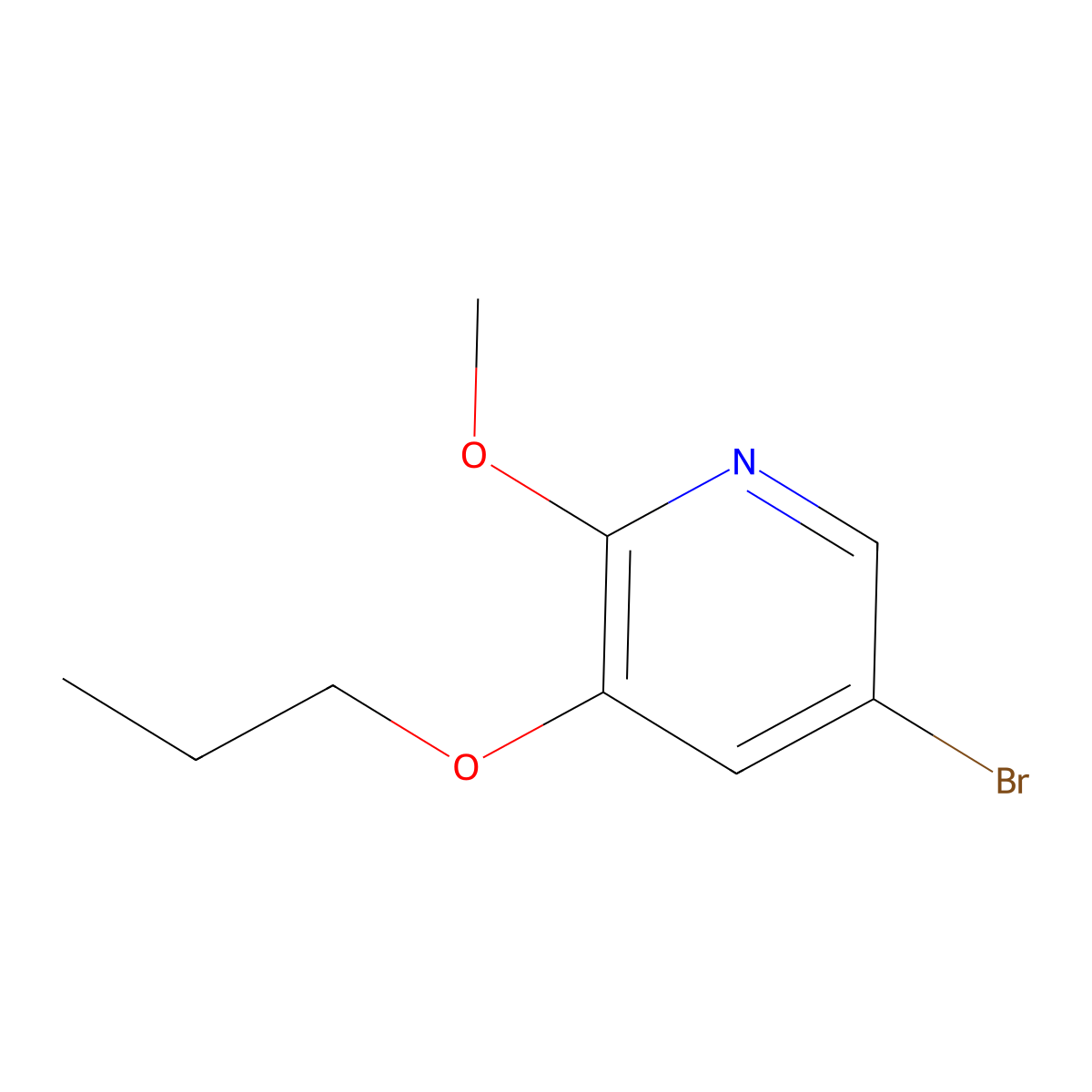 5-Bromo-2-methoxy-3-propoxypyridine molecular structure, CAS 1241752-40-8