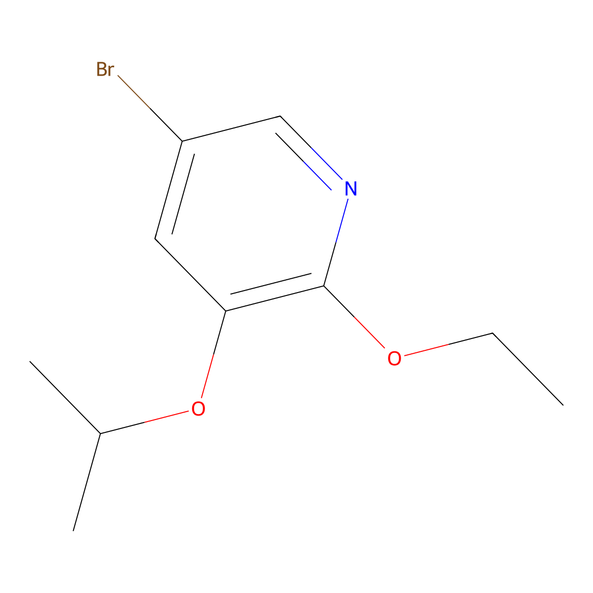 5-Bromo-2-ethoxy-3-isopropoxypyridine molecular structure, CAS 1241752-43-1