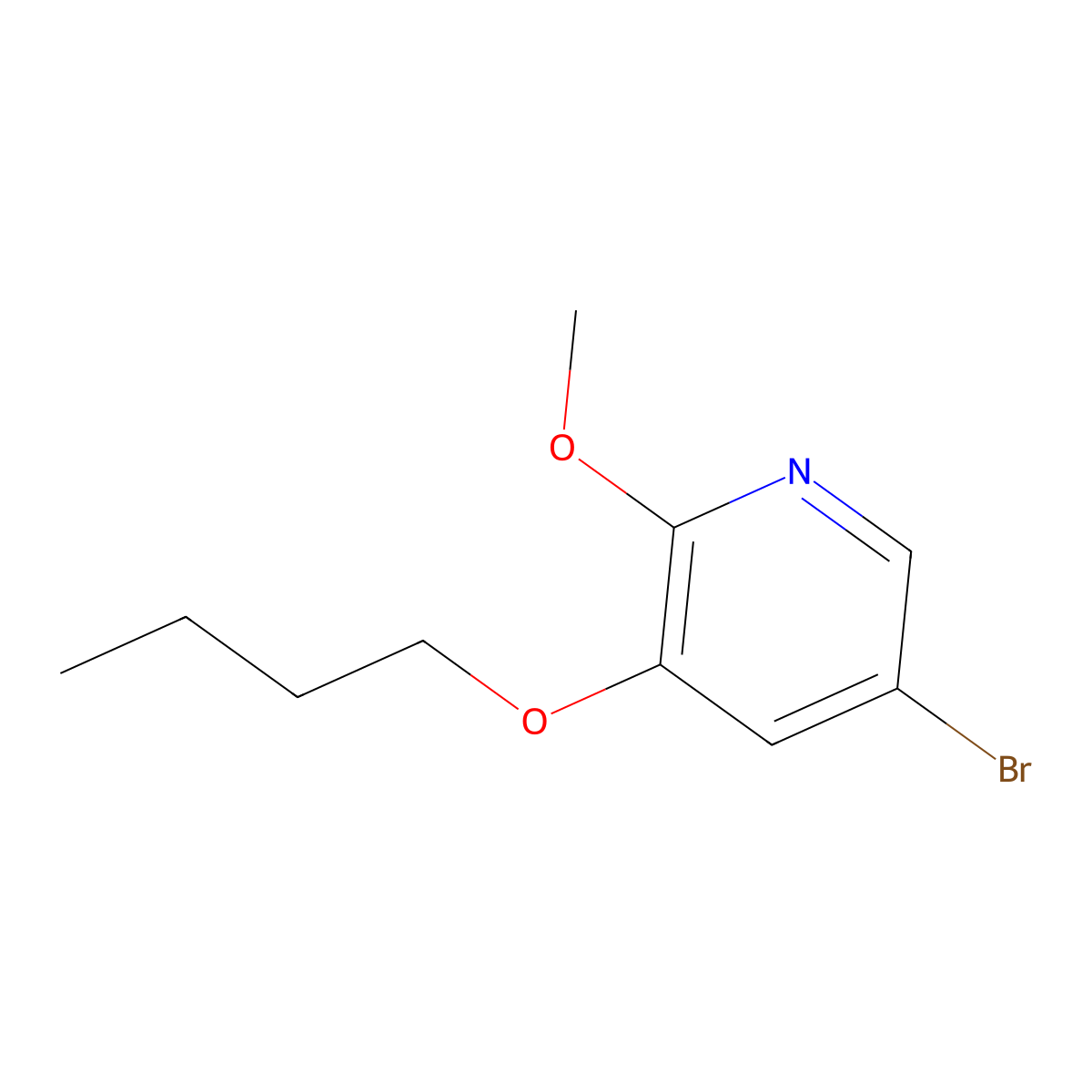 5-Bromo-3-butoxy-2-methoxypyridine molecular structure, CAS 1241752-44-2