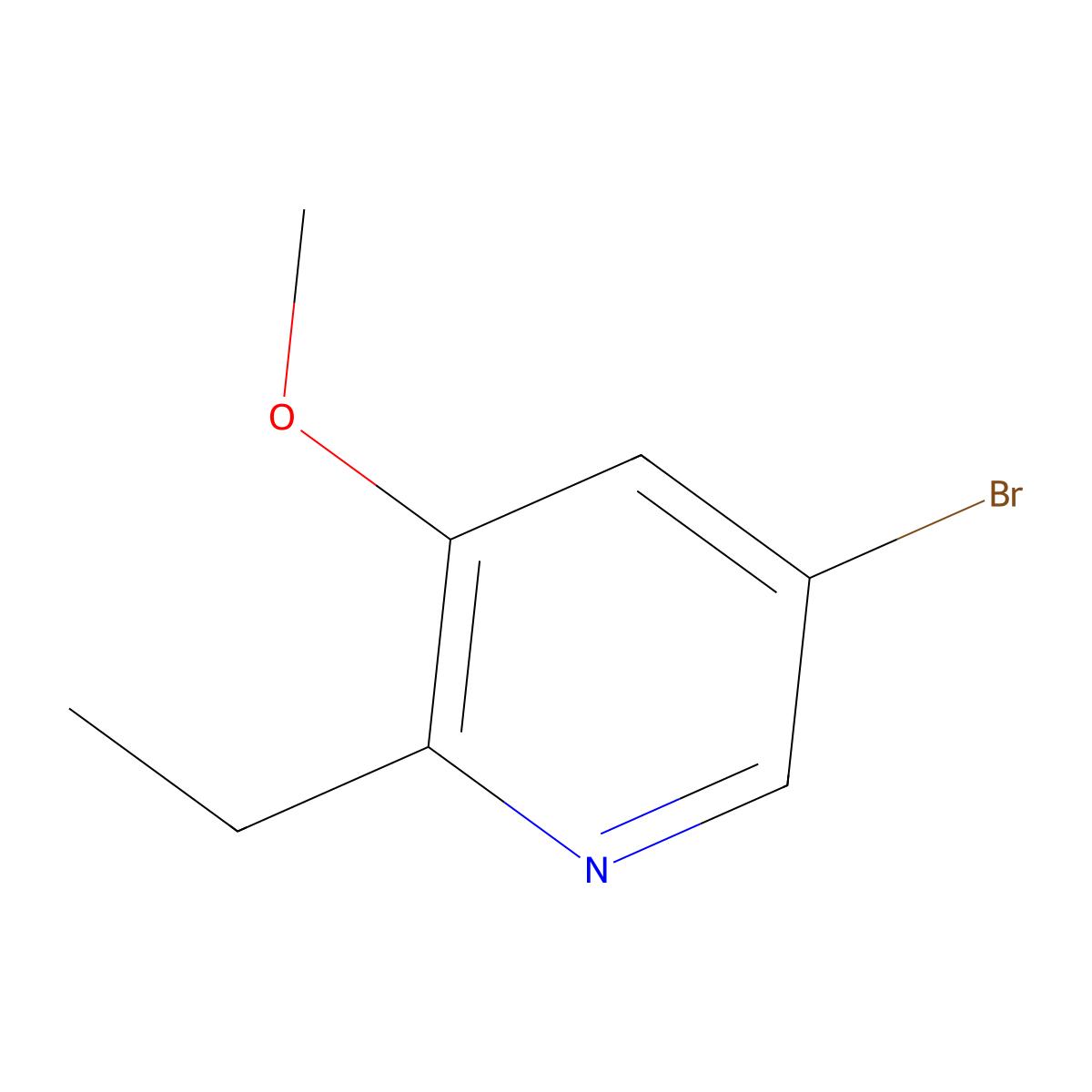 5-Bromo-2-ethyl-3-methoxypyridine molecular structure, CAS 1241752-51-1
