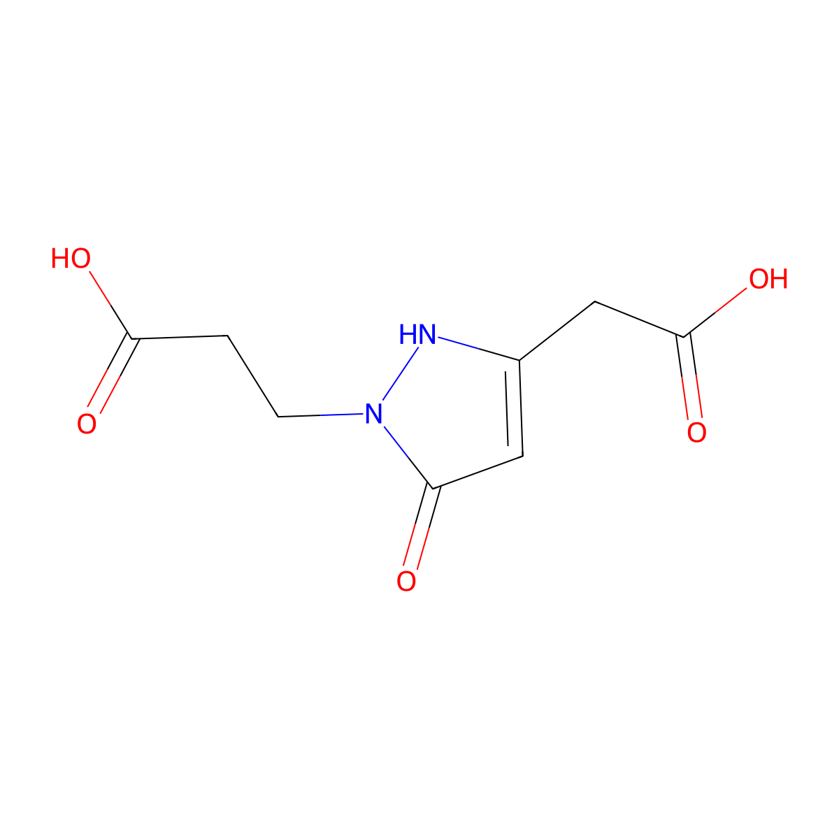 3-[5-(2-Carboxyethyl)pyrazon-2-yl]Propanoic acid molecular structure, CAS 1241800-35-0