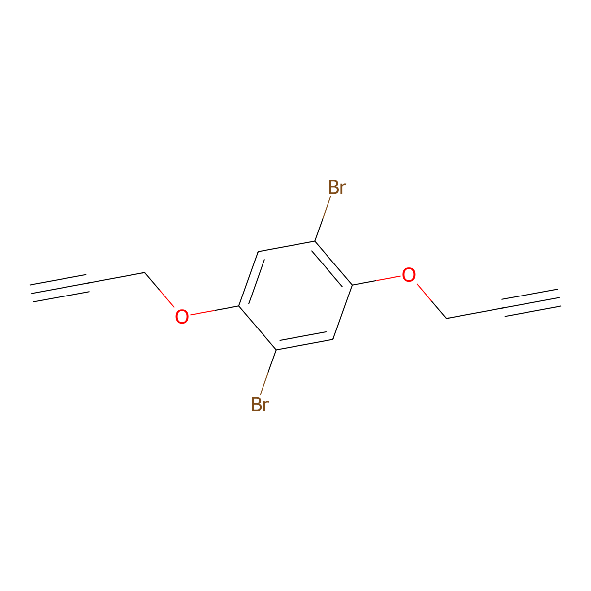 1,4-Dibromo-2,5-bis(prop-2-YN-1-yloxy)benzene molecular structure, CAS 1241801-05-7