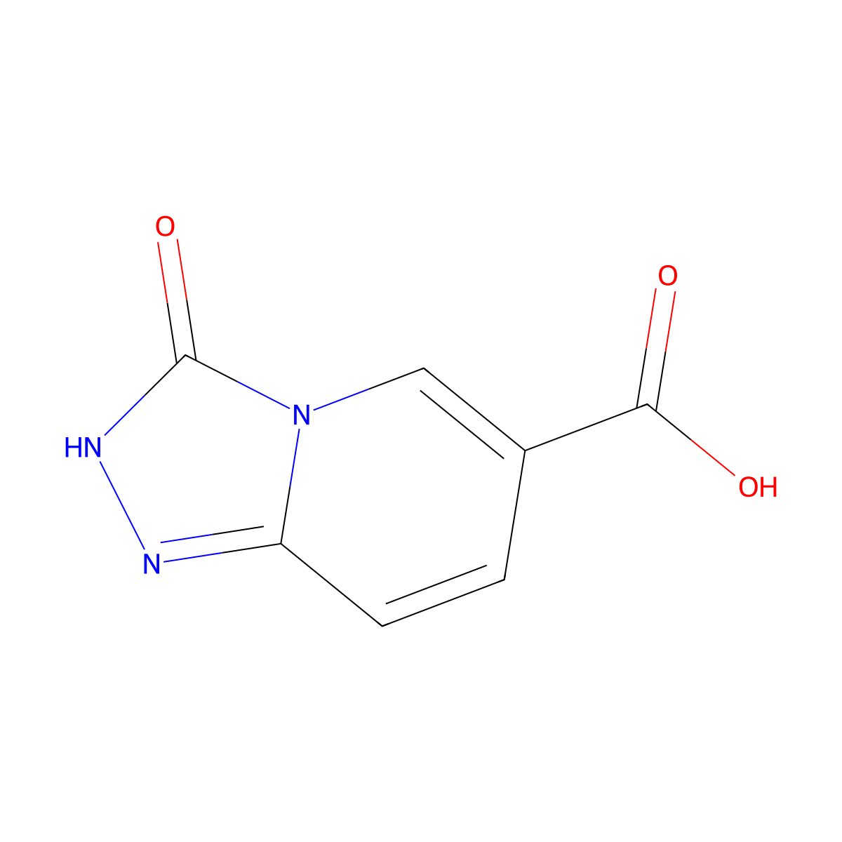 3-oxo-2H,3H-(1,2,4)triazolo(4,3-a)pyridine-6-carboxylic acid molecular structure, CAS 1241828-07-8