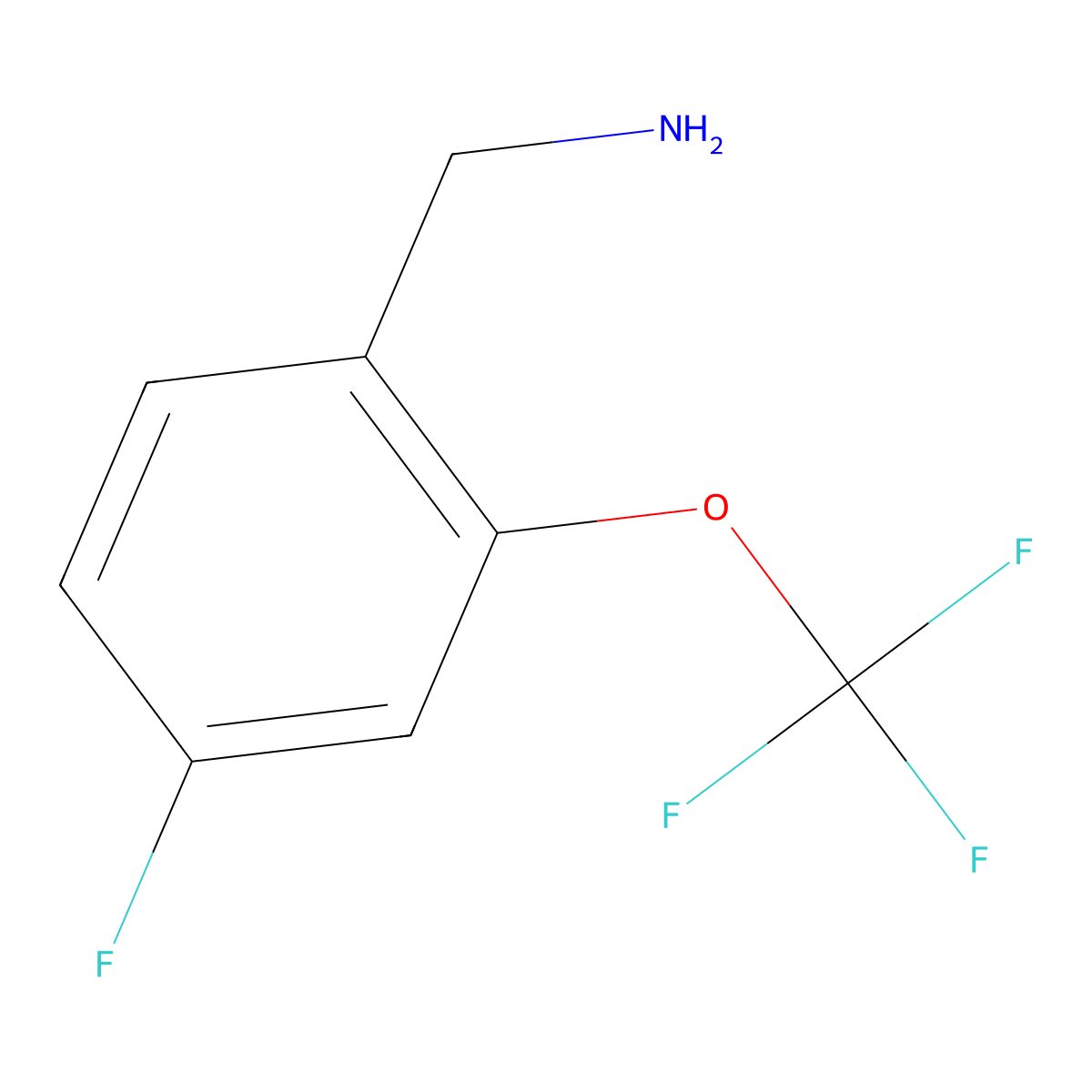 4-Fluoro-2-(trifluoromethoxy)benzylamine molecular structure, CAS 1241828-99-8