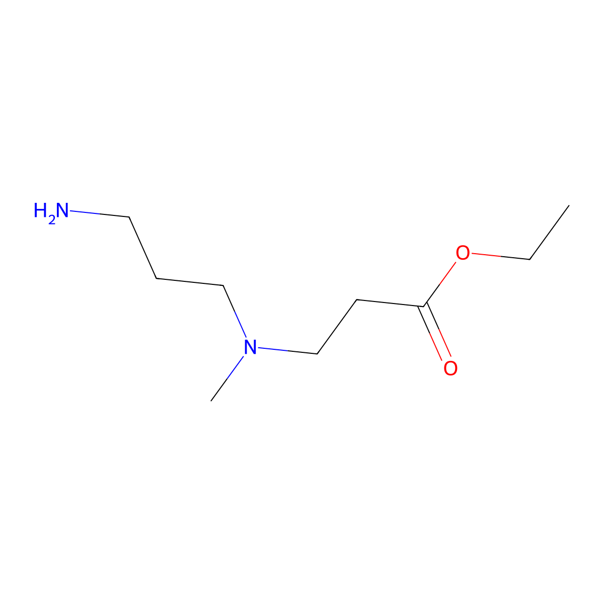 Ethyl 3-[(3-aminopropyl)(methyl)amino]propanoate molecular structure, CAS 1241829-04-8